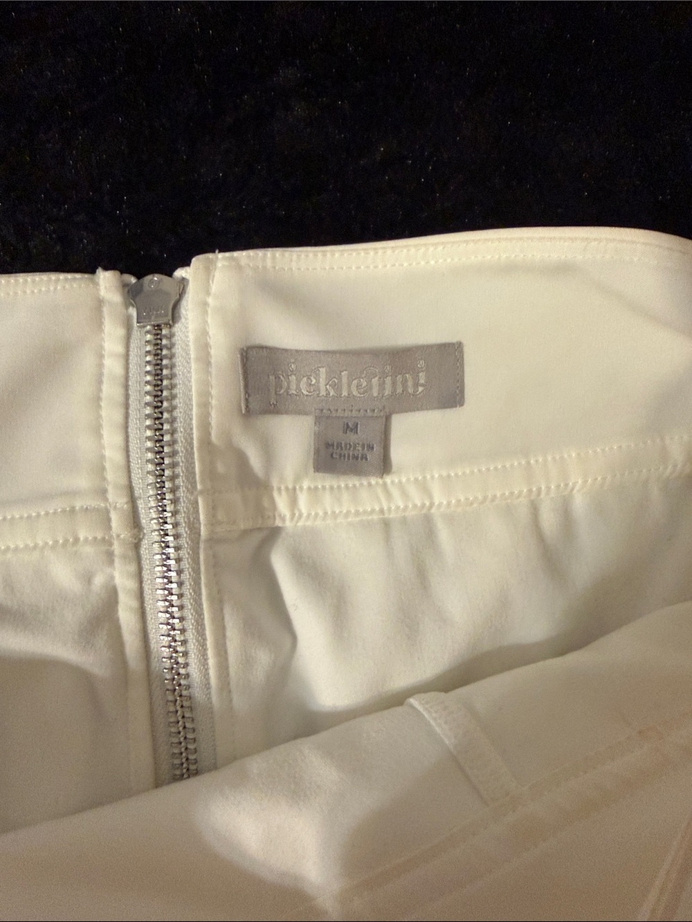 Women's White Pleated Mini Skirt - Picture 4 of 4